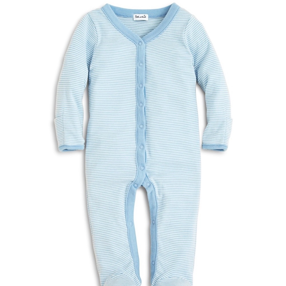 NWT Splendid Blue Stripe Footie (9 months)